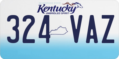 KY license plate 324VAZ