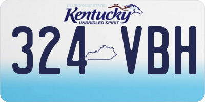 KY license plate 324VBH