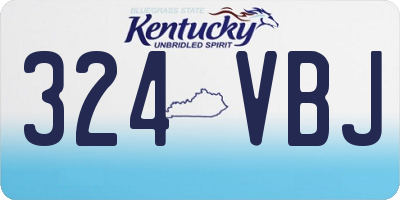 KY license plate 324VBJ