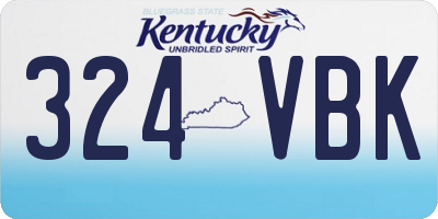 KY license plate 324VBK