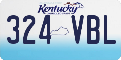 KY license plate 324VBL