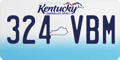 KY license plate 324VBM