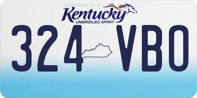 KY license plate 324VBO