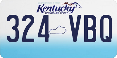 KY license plate 324VBQ