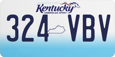 KY license plate 324VBV