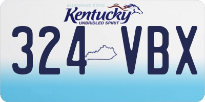 KY license plate 324VBX
