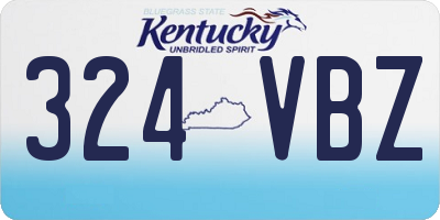 KY license plate 324VBZ
