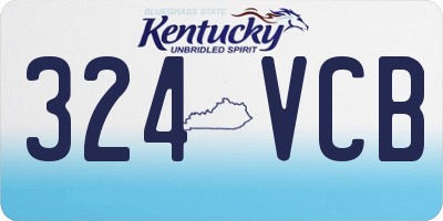 KY license plate 324VCB