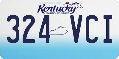 KY license plate 324VCI