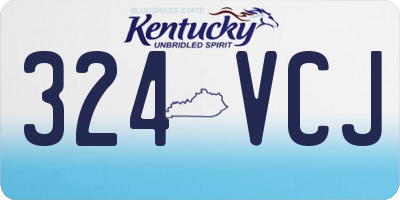 KY license plate 324VCJ