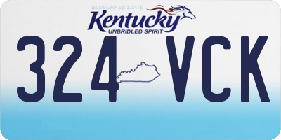 KY license plate 324VCK
