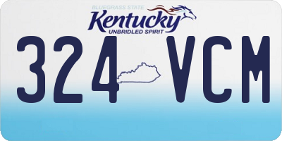 KY license plate 324VCM