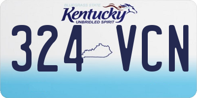 KY license plate 324VCN