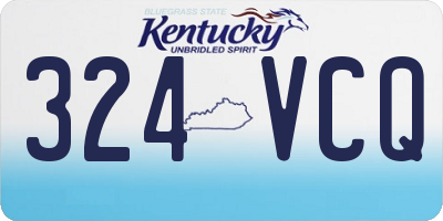 KY license plate 324VCQ