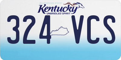 KY license plate 324VCS