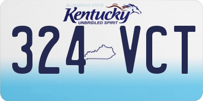 KY license plate 324VCT