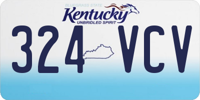 KY license plate 324VCV