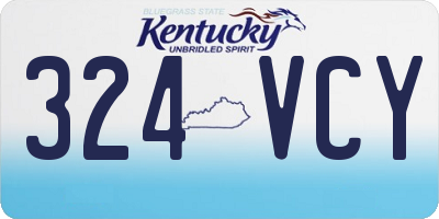 KY license plate 324VCY