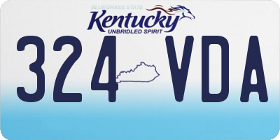 KY license plate 324VDA