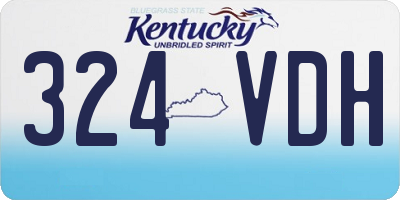 KY license plate 324VDH