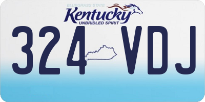 KY license plate 324VDJ