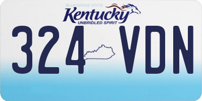 KY license plate 324VDN