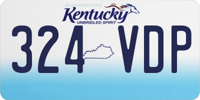 KY license plate 324VDP