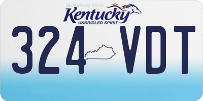 KY license plate 324VDT