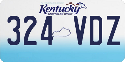 KY license plate 324VDZ