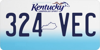 KY license plate 324VEC