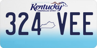 KY license plate 324VEE