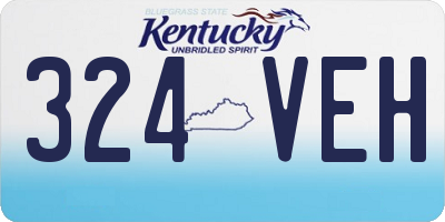 KY license plate 324VEH