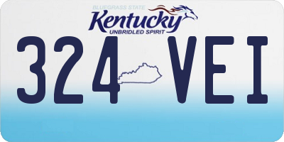 KY license plate 324VEI