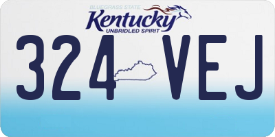 KY license plate 324VEJ