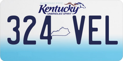 KY license plate 324VEL