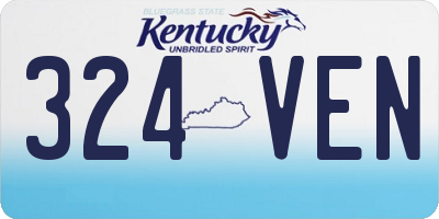 KY license plate 324VEN