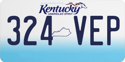 KY license plate 324VEP