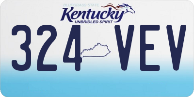 KY license plate 324VEV