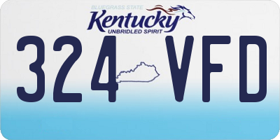 KY license plate 324VFD