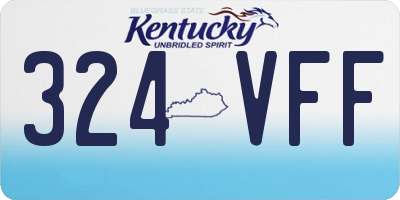 KY license plate 324VFF