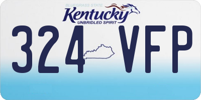 KY license plate 324VFP