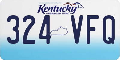 KY license plate 324VFQ