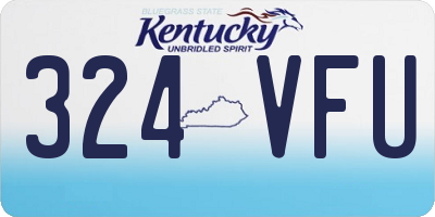 KY license plate 324VFU