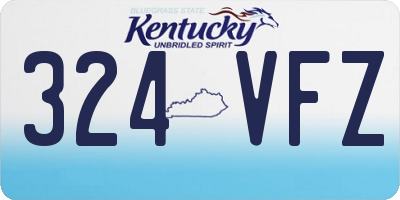 KY license plate 324VFZ