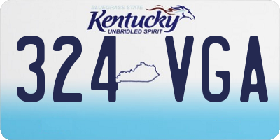 KY license plate 324VGA