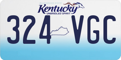 KY license plate 324VGC