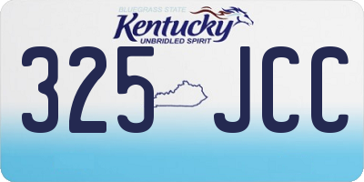 KY license plate 325JCC