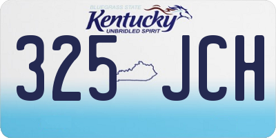 KY license plate 325JCH