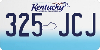 KY license plate 325JCJ