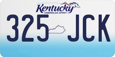 KY license plate 325JCK